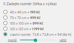 Ľubovoľná veľkosť samolepiek na stenu
