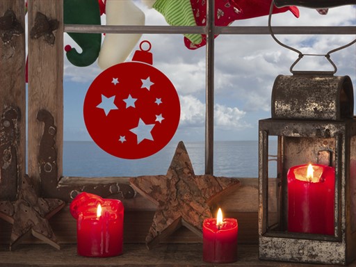 baňka 03 vánoční samolepka na okno, baňka 03 vánoční nálepky na zeď, baňka 03 vánoční dekorace na stěnu, baňka 03 vánoční samolepící dekor na stěny, baňka 03 vánoční samolepící tapety na okno