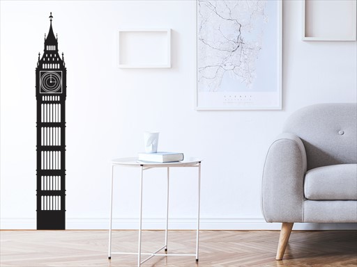 Big Ben Londýn samolepky na zeď, Big Ben Londýn dekorace na zeď, Big Ben Londýn samolepící dekorace na zdi, Big Ben Londýn nálepky na stěnu