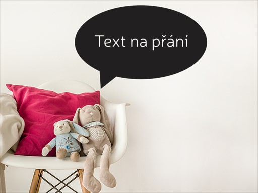 Bublina s textem na přání 2 samolepky na zeď, Bublina s textem na přání 2 nálepky na stěnu, Bublina s textem na přání 2 dekorace na zdi, Bublina s textem na přání 2 tapety na zdi