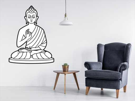 Budha samolepky na zeď, Budha nálepky na zeď, Budha dekorace na zeď, Budha samolepící nálepky na zeď