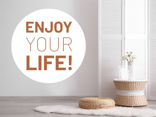 Enjoy your life samolepka na zeď, Enjoy your life nálepky na zeď, Enjoy your life dekorace na stěnu, Enjoy your life samolepící dekor na stěny, Enjoy your life samolepící tapety na zeď