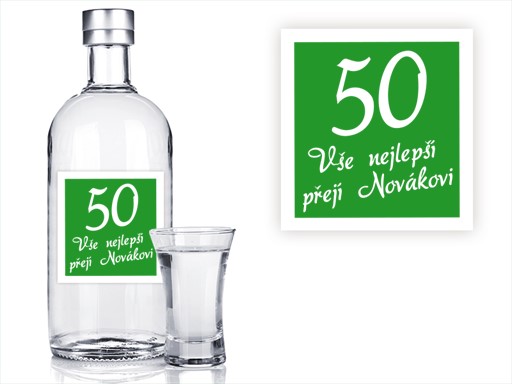 etiketa na lahev, etiketa na vodku, samolepka etiketa na flašku, samolepka viněta