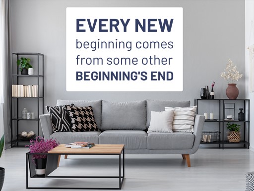 Every new beginning samolepka na zeď, Every new beginning nálepky na zeď, Every new beginning dekorace na stěnu, Every new beginning samolepící dekor na stěny, Every new beginning samolepící tapety na zeď