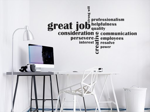 Great job samolepky na zeď, Great job dekorace na zeď, Great job samolepící dekorace na zdi, Great job nálepky na stěnu