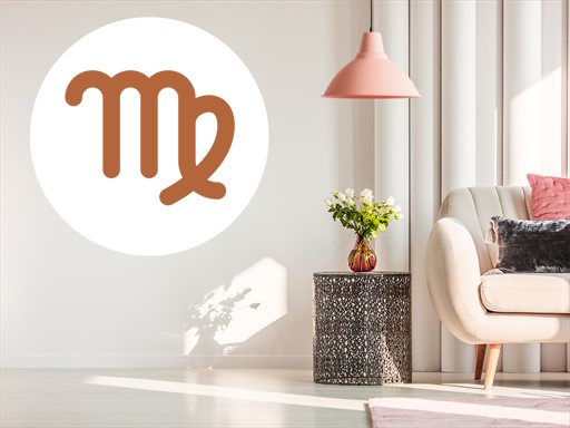 Horoskop symbol Panna samolepka na zeď, Horoskop symbol Panna nálepky na zeď, Horoskop symbol Panna dekorace na stěnu, Horoskop symbol Panna samolepící dekor na stěny, Horoskop symbol Panna samolepící tapety na zeď