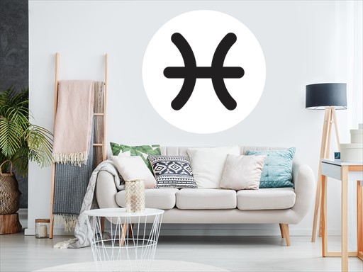 Horoskop symbol Ryby samolepka na zeď, Horoskop symbol Ryby nálepky na zeď, Horoskop symbol Ryby dekorace na stěnu, Horoskop symbol Ryby samolepící dekor na stěny, Horoskop symbol Ryby samolepící tapety na zeď