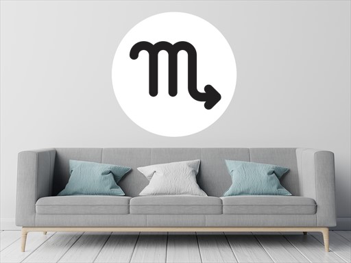 Horoskop symbol Štír samolepka na zeď, Horoskop symbol Štír nálepky na zeď, Horoskop symbol Štír dekorace na stěnu, Horoskop symbol Štír samolepící dekor na stěny, Horoskop symbol Štír samolepící tapety na zeď