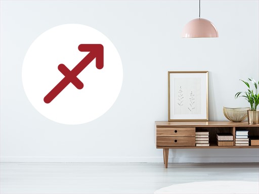 Horoskop symbol Střelec samolepka na zeď, Horoskop symbol Střelec nálepky na zeď, Horoskop symbol Střelec dekorace na stěnu, Horoskop symbol Střelec samolepící dekor na stěny, Horoskop symbol Střelec samolepící tapety na zeď