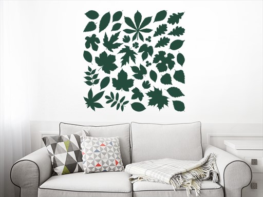 Listy stromu samolepky na zeď, Listy stromu nálepky na zeď, Listy stromu dekorace na zeď, Listy stromu samolepící nálepky na zeď