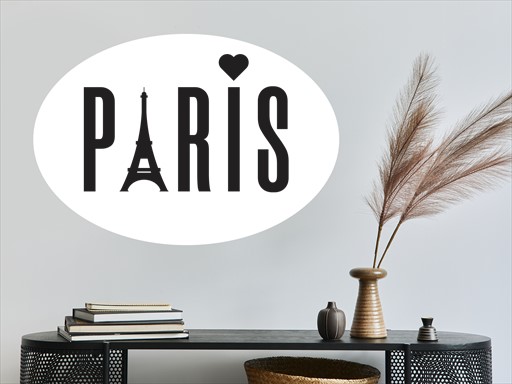 Nápis Paris samolepky na zeď, Nápis Paris nálepky na stěnu, Nápis Paris dekorace na zdi, Nápis Paris tapety na zdi