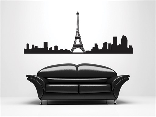 Paříž samolepky na zeď, Paříž nálepky na zeď, Paříž dekorace na zeď, Paříž samolepící nálepky na zeď