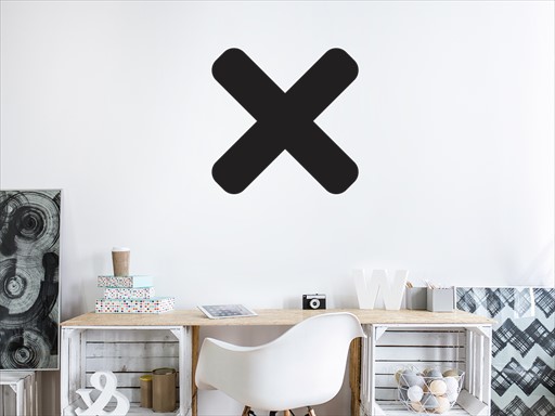 Piškvorky křížek samolepky na zeď, Piškvorky křížek nálepky na stěnu, Piškvorky křížek dekorace na zdi, Piškvorky křížek tapety na zdi