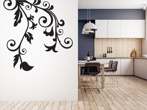 Popínavý břečťan samolepka na zeď, Popínavý břečťan nálepky na zeď, Popínavý břečťan dekorace na stěnu, Popínavý břečťan samolepící dekor na stěny, Popínavý břečťan samolepící tapety na zeď