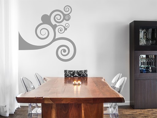 Rohová květina samolepka na zeď, Rohová květina nálepky na zeď, Rohová květina dekorace na stěnu, Rohová květina samolepící dekor na stěny, Rohová květina samolepící tapety na zeď