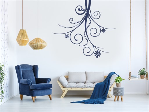 Rostlinný dekor samolepky na zeď, Rostlinný dekor dekorace na zeď, Rostlinný dekor samolepící dekorace na zdi, Rostlinný dekor nálepky na stěnu