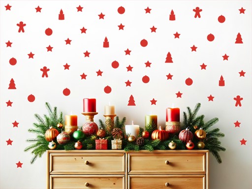 Sada vánočních samolepek samolepka na okno, Sada vánočních samolepek nálepky na zeď, Sada vánočních samolepek dekorace na stěnu, Sada vánočních samolepek samolepící dekor na stěny, Sada vánočních samolepek samolepící tapety na okno