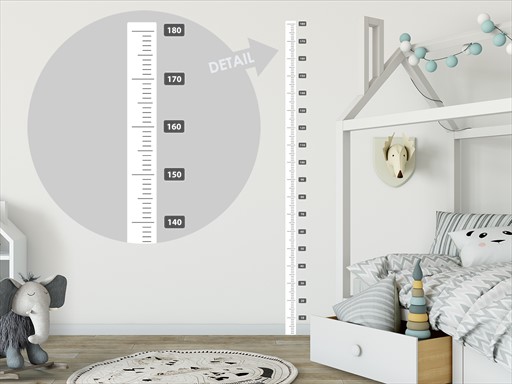 Univerzální dětský metr samolepky na zeď, Univerzální dětský metr nálepky na stěnu, Univerzální dětský metr dekorace na zdi, Univerzální dětský metr tapety na zdi