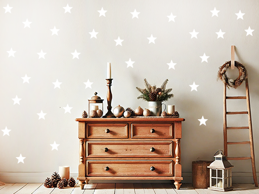 100 vianočných hviezdičiek samolepky na okno, 100 vianočných hviezdičiek nálepky na stenu, 100 vianočných hviezdičiek dekorácie na stenu, 100 vianočných hviezdičiek samolepiaci dekor na steny, 100 vianočných hviezdičiek samolepiace tapety na okno