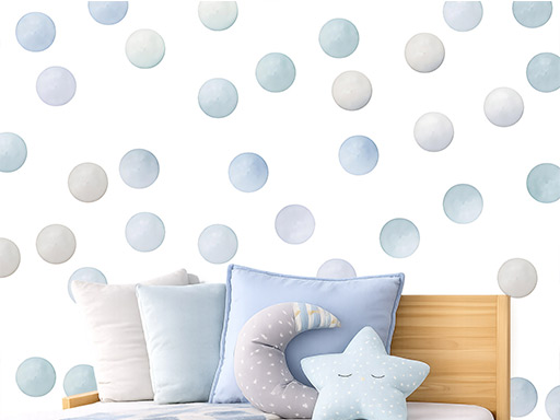 Akvarelové bodky nordic 50 ks