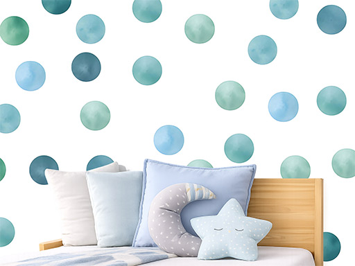 Akvarelové bodky pre chlapcov 50ks