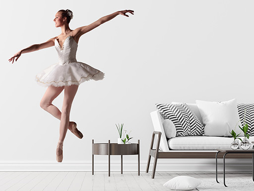 Baletka 02 samolepky na zeď, Baletka 02 nálepky na stěnu, Baletka 02 dekorace na zdi, Baletka 02 tapety na zdi
