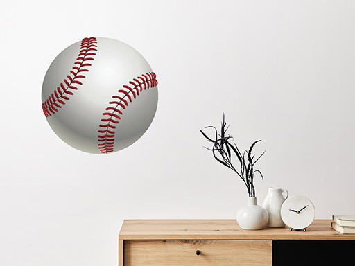 Baseballová loptička samolepky na stenu, Baseballová loptička nálepky na stenu, Baseballová loptička dekorácie na stenu, Baseballová loptička samolepiace nálepky na stenu