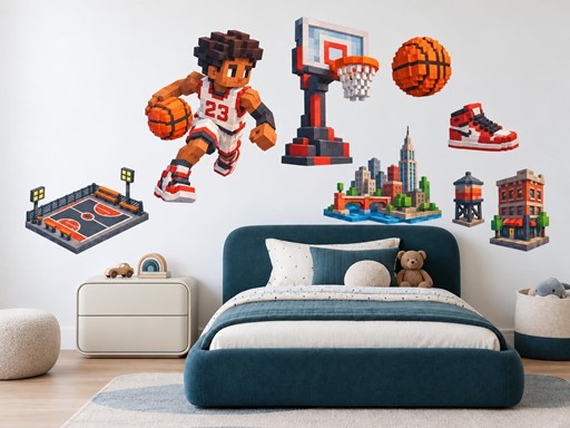 Minecraft Basketbalista na městském hřišti
