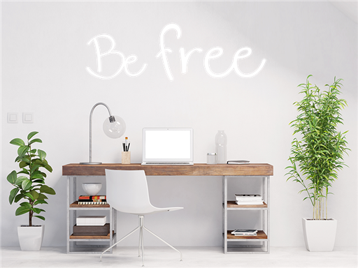 Nálepka na stenu s nápisom Be free, Samolepky na stenu s nápisom Be free, Dekorácia na stenu s nápisom Be free, Samolepiaca dekorácia na stenu s nápisom Be free, Samolepiaca tapeta s nápisom Be free