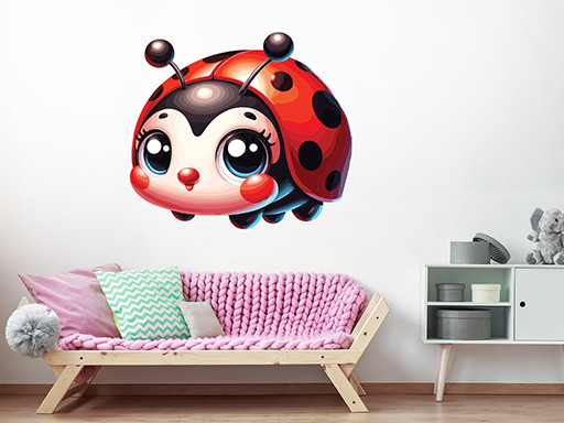 Beruška samolepky na zeď, Beruška dekorace na zeď, Beruška samolepící dekorace na zdi, Beruška nálepky na stěnu