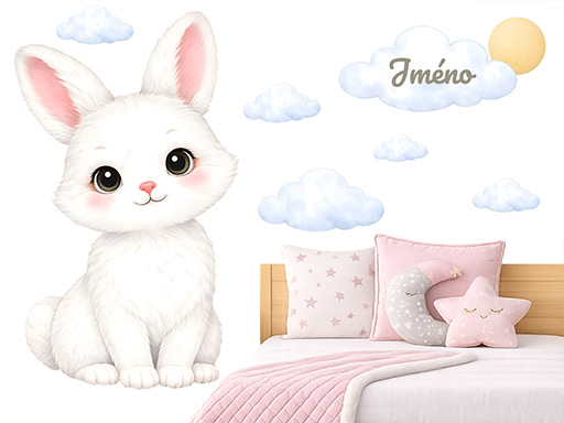 Biely zajačik menom