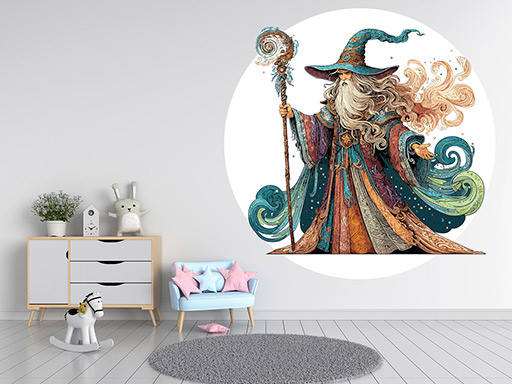 Čarodejník samolepky na stenu, Čarodejník samolepka na stenu, Čarodejník nálepky na stenu, Čarodejník nálepky na stenu