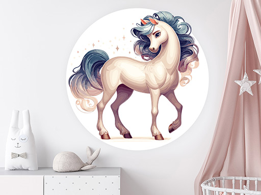 Čarovný kôň samolepky na stenu, Čarovný kôň do detskej izby samolepky na stenu, Čarovný kôň nálepky na stenu, Čarovný kôň pre deti dekorácie na stenu, Čarovný kôň samolepiace nálepky na stenu