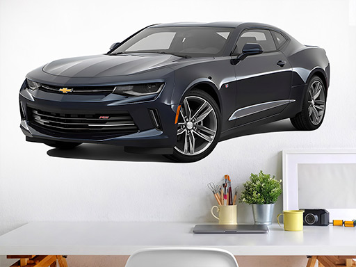 chevrolet camaro, chevrolet camaro samolepky na zeď, chevrolet na zeď, camaro nálepka na stěnu
