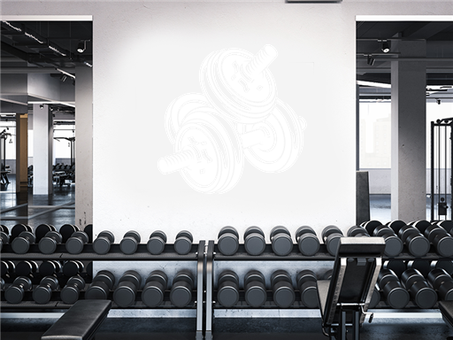 Činky samolepky na stenu, Činky dekorácie na stenu, Činky samolepiace dekorácie na stene, Činky nálepky na stenu