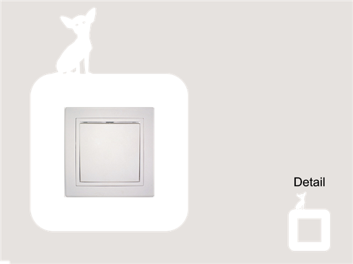 Čivava na vypínač samolepky na stenu, Čivava na vypínač nálepky na stenu, Čivava na vypínač dekorácie na stenu, Čivava na vypínač samolepiace nálepky na stenu