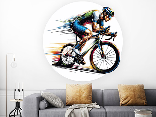 Cyklista 01 samolepky na stenu, Cyklista 01 dekorácie na stenu, Cyklista 01 samolepiace dekorácie na stene, Cyklista 01 nálepky na stenu