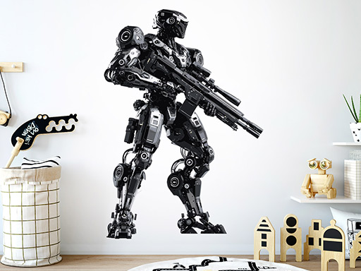 Dark robot samolepka na stenu, Dark robot nálepky na stenu, Dark robot dekorácie na stenu, Dark robot samolepiaci dekor na steny, Dark robot samolepiace tapety na stenu,