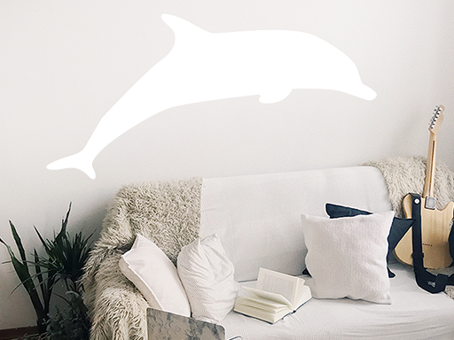 Nálepka na stenu s delfínom, Nálepky na stenu s delfínom, Dekorácia na stenu s delfínom, Samolepiaca dekorácia na stenu s delfínom, Samolepiaca tapeta s delfínom