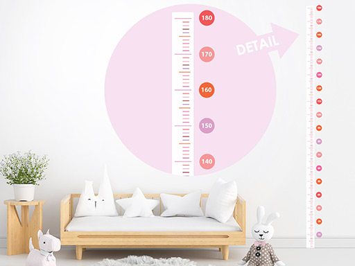 Detský meter pre dievčatá samolepky na stenu, Detský meter pre dievčatá nálepky na stenu, Detský meter pre dievčatá dekorácie na stene, Detský meter pre dievčatá tapety na stene