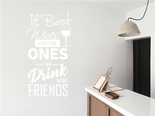 Drink with friends samolepky na stenu, Drink with friends nálepky na stenu, Drink with friends dekorácie na stene, Nápis Drink with friends tapety na stene