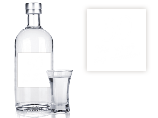 etiketa na fľašu, etiketa na vodku, samolepka etiketa na fľašu, samolepka vineta