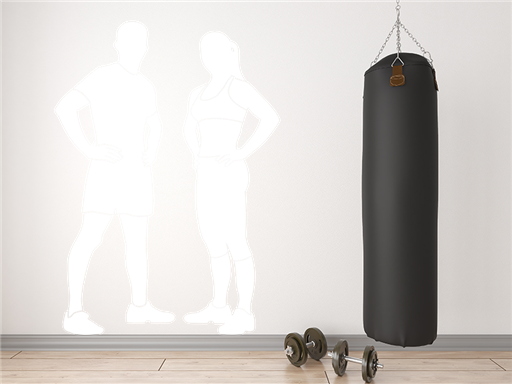 Fitness pár samolepky na stenu, Fitness pár dekorácie na stenu, Fitness pár samolepiace dekorácie na stene, Fitness pár nálepky na stenu