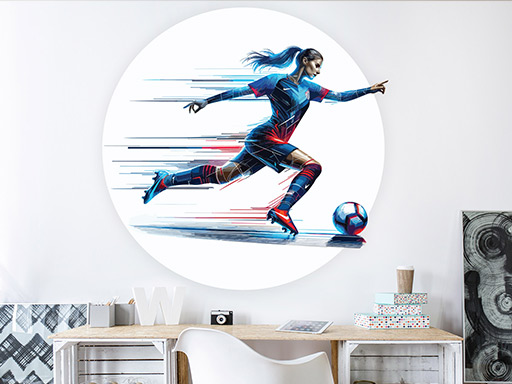 Futbalistka 02 samolepky na stenu, Futbalistka 02 dekorácie na stenu, Futbalistka 02 samolepiace dekorácie na stene, Futbalistka 02 nálepky na stenu