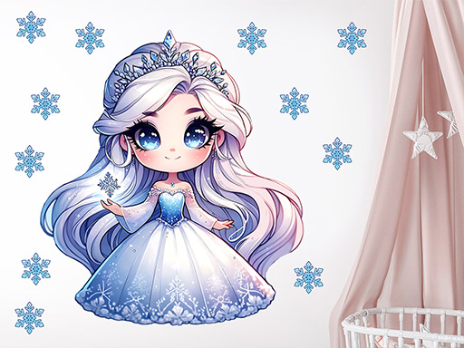 Frozen ledová princezna samolepka na zeď, Frozen ledová princezna nálepky na zeď, Frozen ledová princezna dekorace na stěnu, Frozen ledová princezna samolepící dekor na stěny, Frozen ledová princezna samolepící tapety na zeď