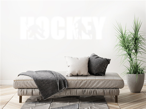 Hockey nápis samolepky na stenu, Hockey nálepky na stenu, Hockey nápis dekorácie na stenu, Hockey samolepiace nálepky na stenu