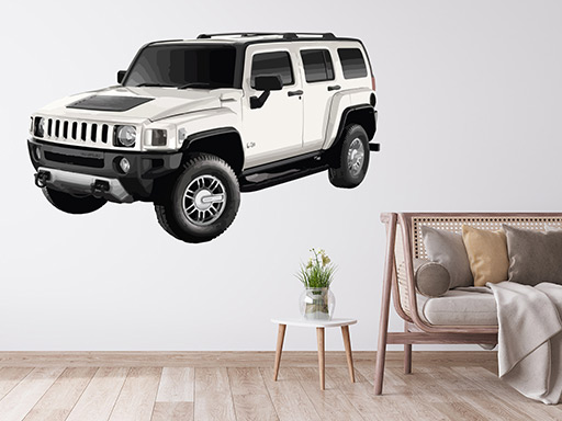 hummer, auto na zeď, hummer samolepky na zeď, hummer nálepky na stěnu