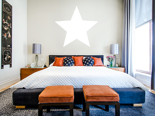 hviezda na stenu, hviezdička fólie na stenu, hviezda samolepiacej fólie, hviezda fólie na stenu