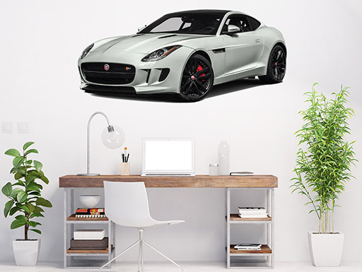 Jaguar F-Type samolepka na zeď, Jaguar F-Type nálepky na zeď, Jaguar F-Type dekorace na stěnu, Jaguar F-Type samolepící dekor na stěny, Jaguar F-Type samolepící tapety na zeď