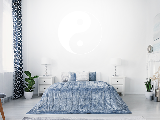 jin jang samolepka na stenu, jin jang nálepky na stenu, jin jang dekorácie na stenu, jin jang samolepiaci dekor na steny, jin jang samolepiace tapety na stenu,